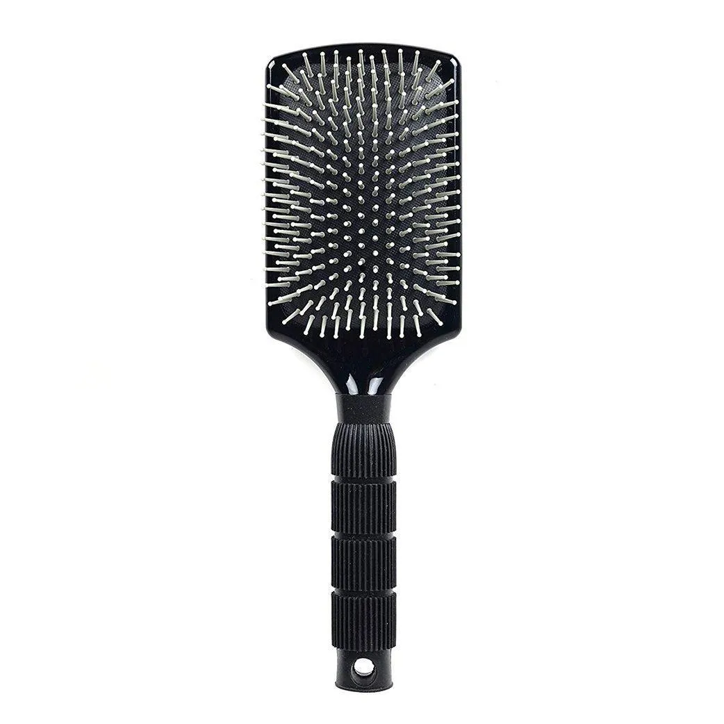 Alan Truman 100% Pure Nylon Bristle Paddle Brush (Black)