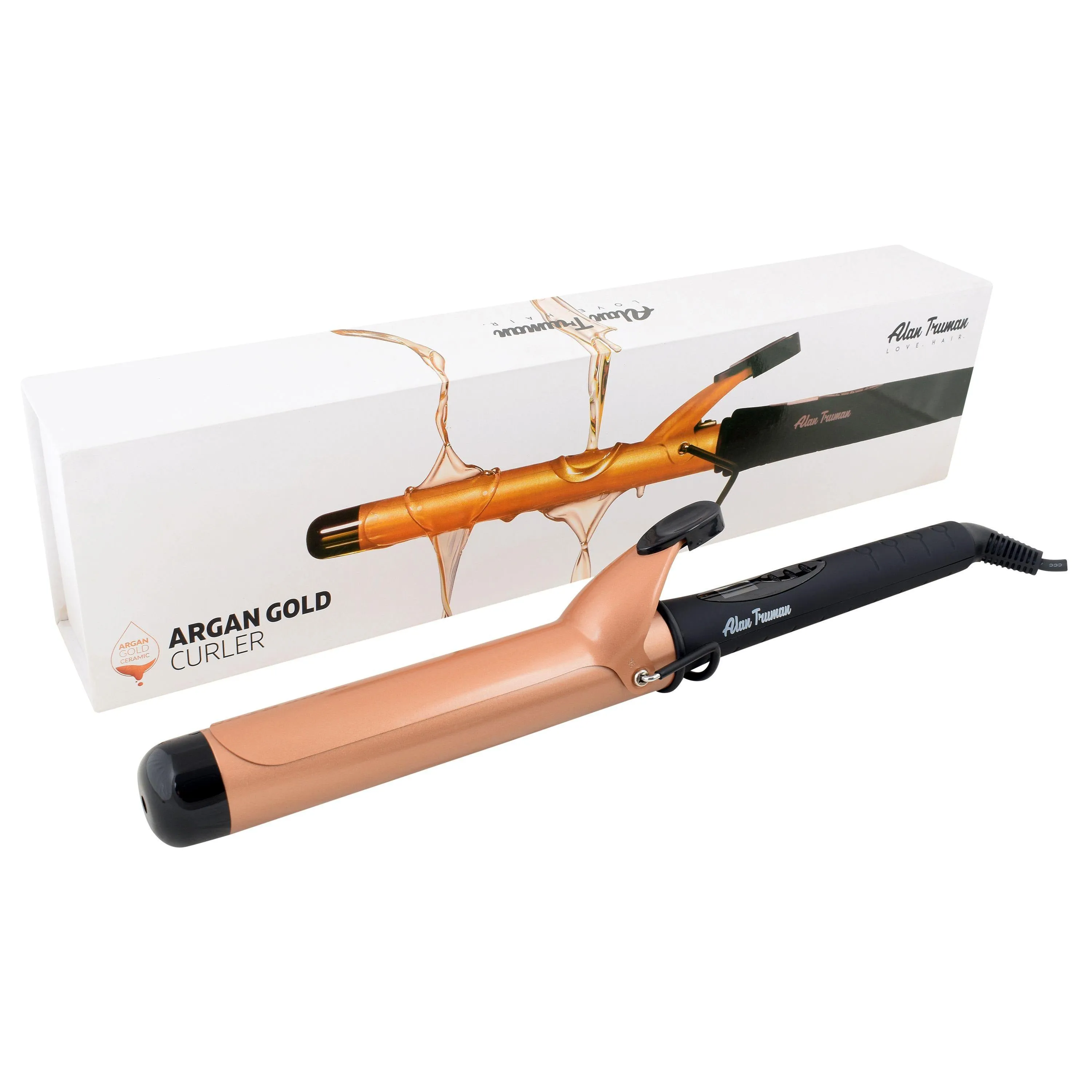 Alan Truman Argan Oil Infused Gold Ceramic Curler-38mm
