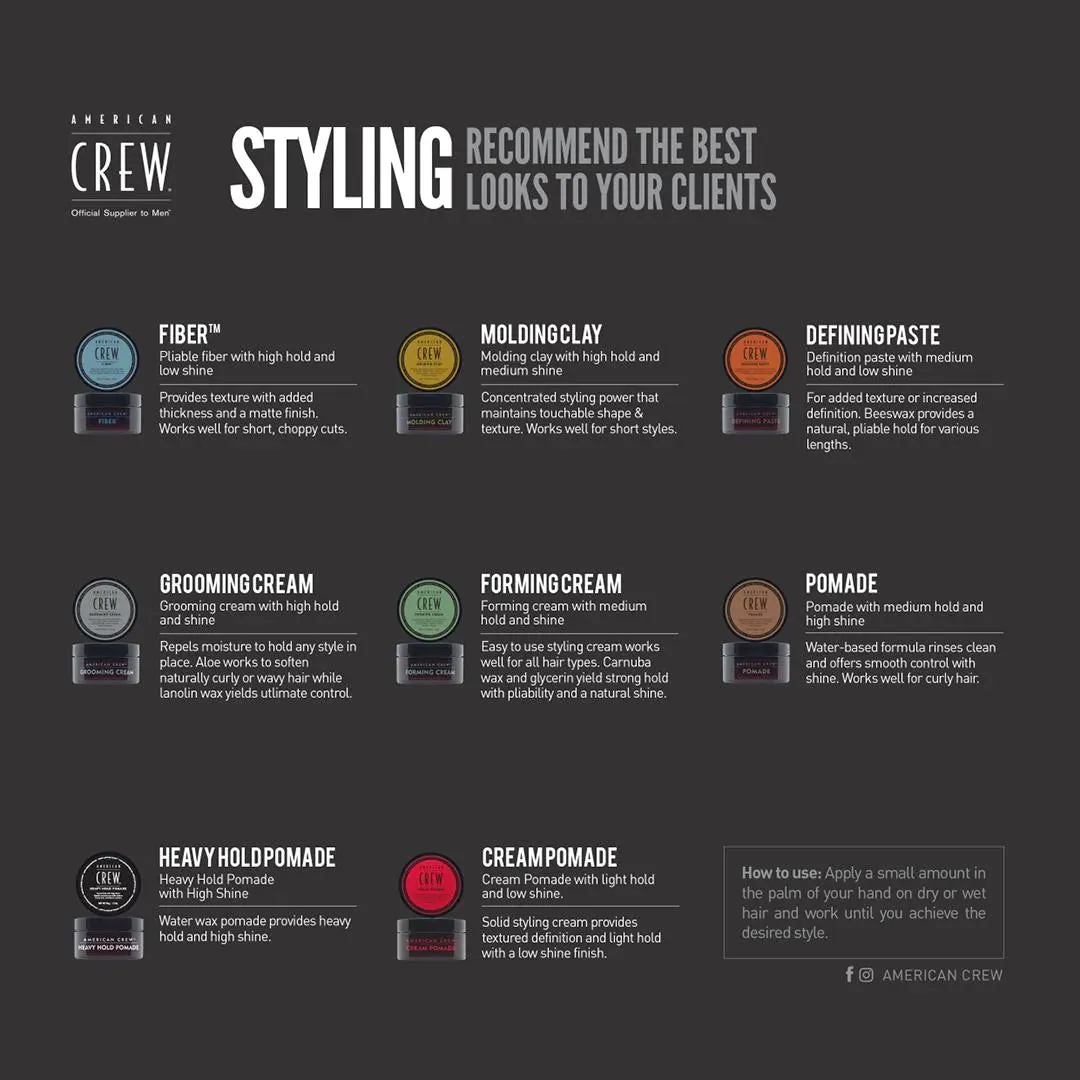 American Crew Cream Pomade Styling Puck 3oz