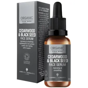 Amphora Aromatics Cedarwood & Black Seed  Face Serum For Men Organic 30ml