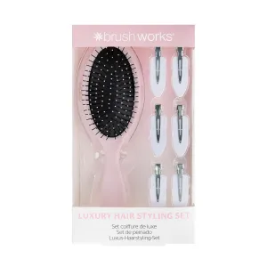 Brushworks Luxury Pink Hair Styling Set