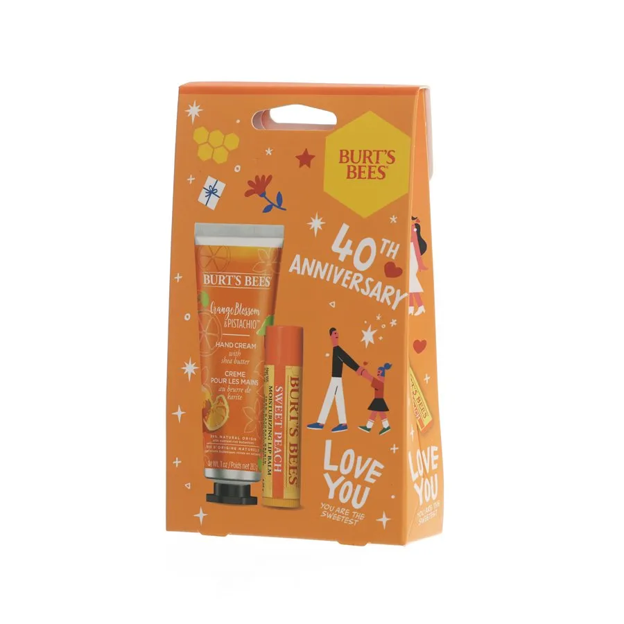 BURTS BEES Bit of Burt's - Sweet Peach Gift - Lip Balm Orange Blossom&Pistachio Hand Cream