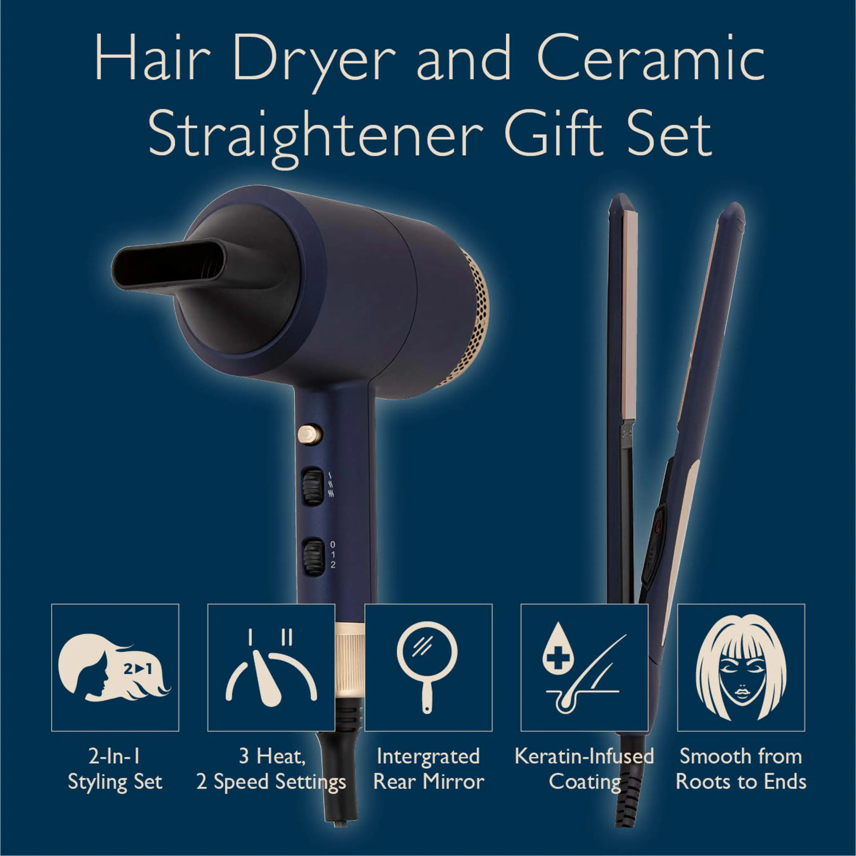 Carmen Hair Dryer   Hair Straightener Set