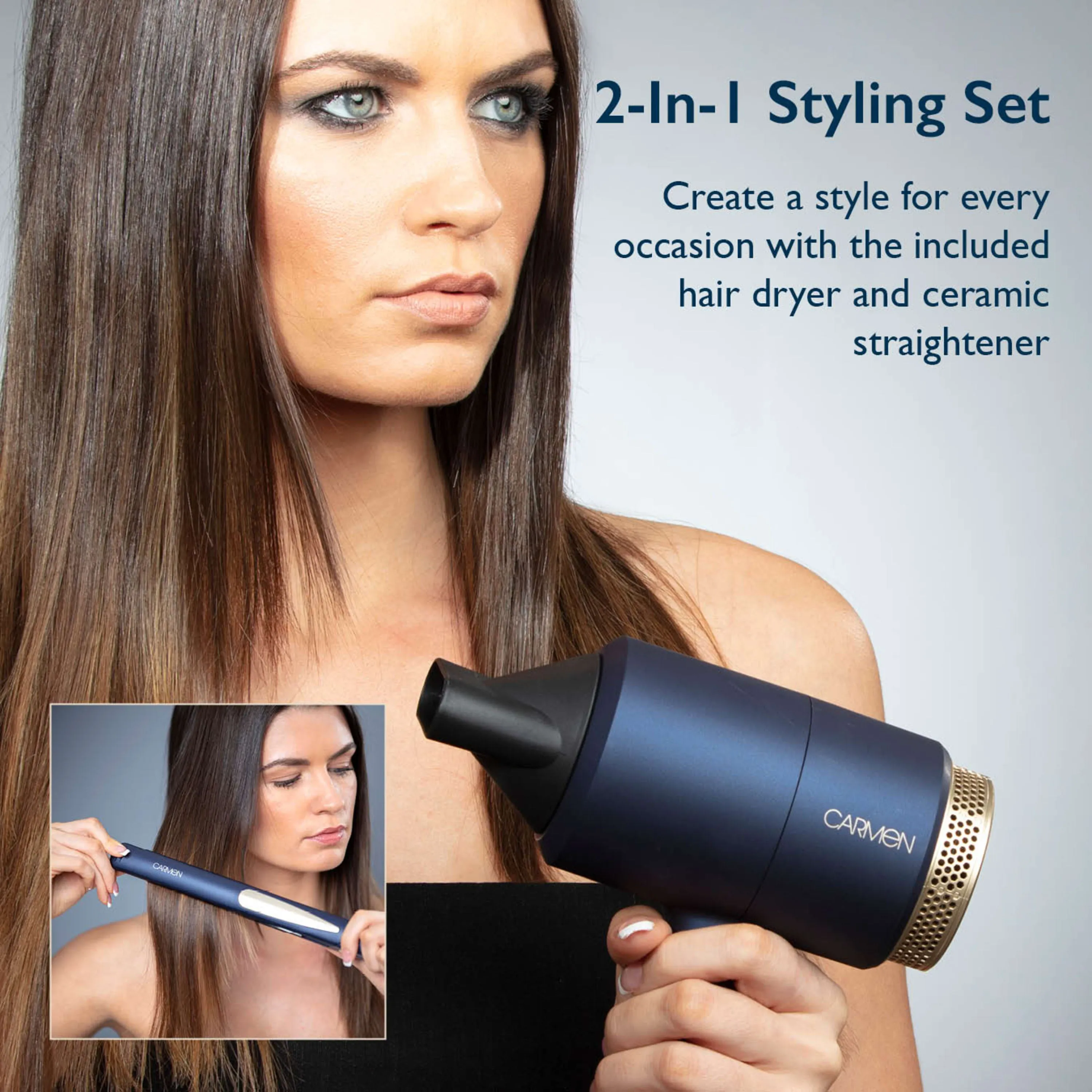 Carmen Hair Dryer   Hair Straightener Set