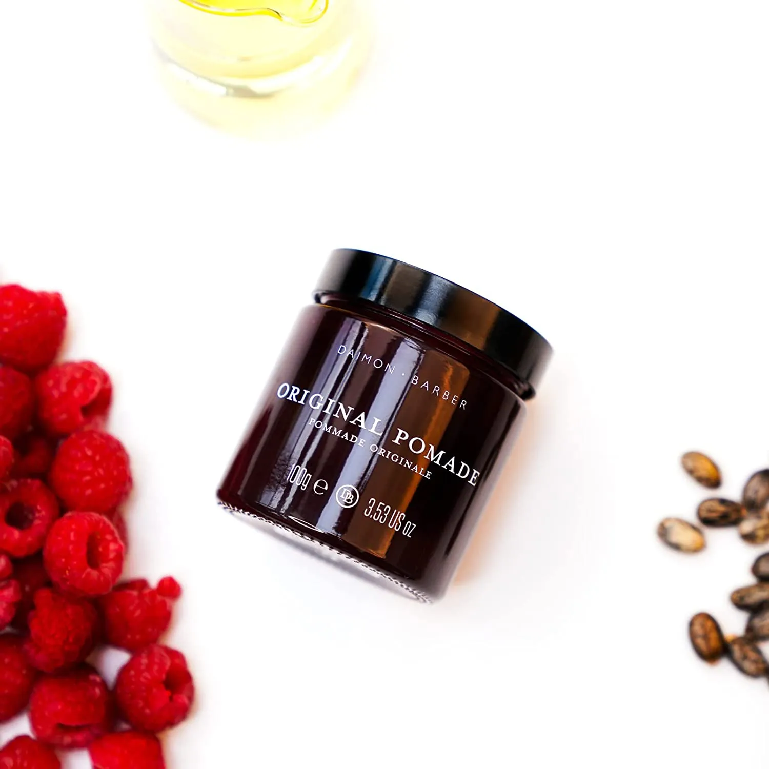 Daimon Barber Original Hair Pomade - Medium Hold Natural Shine Nourishes & Moisturizes With Bee propolis & Raspberry Seed Oil Shaping Paste 3.53 Oz