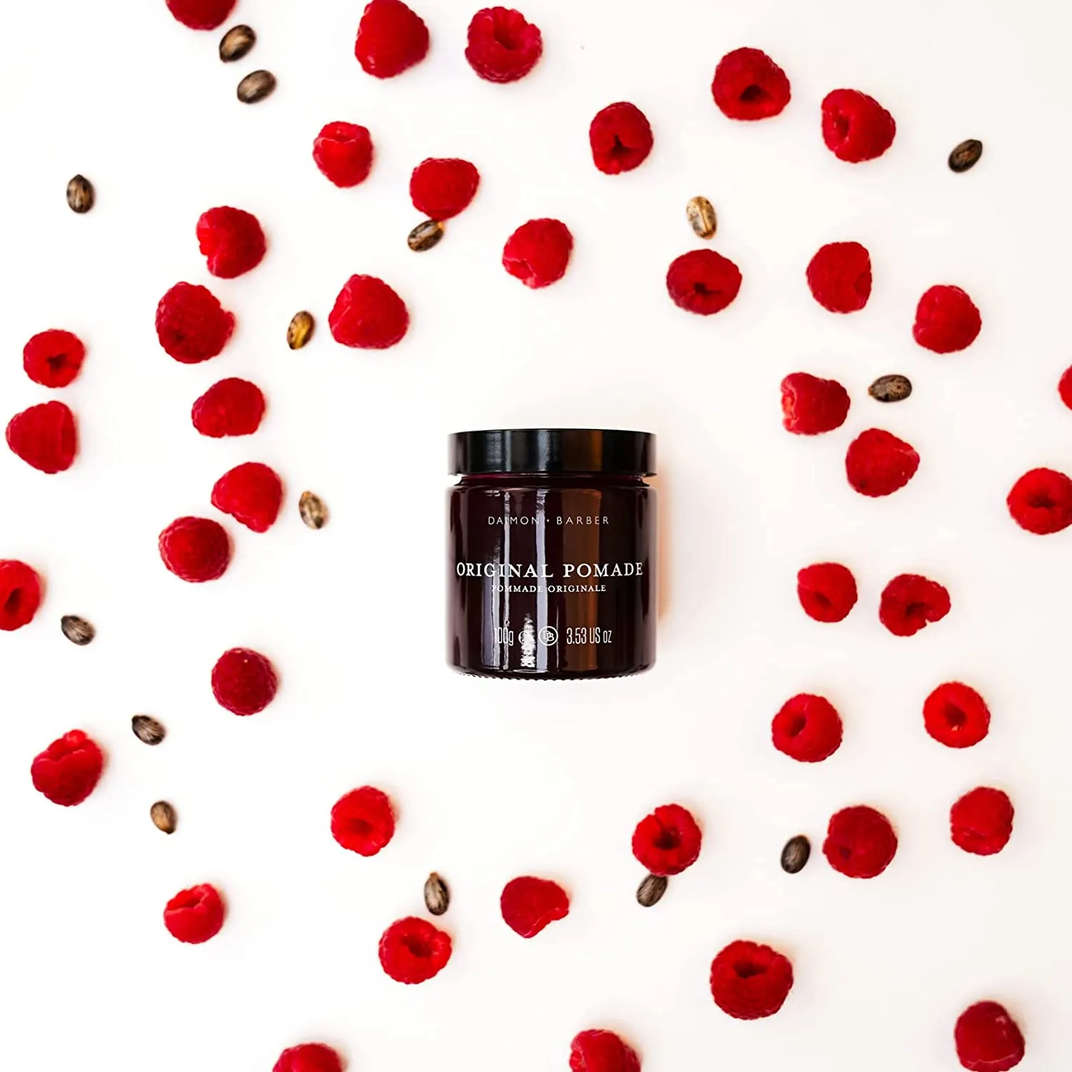 Daimon Barber Original Hair Pomade - Medium Hold Natural Shine Nourishes & Moisturizes With Bee propolis & Raspberry Seed Oil Shaping Paste 3.53 Oz
