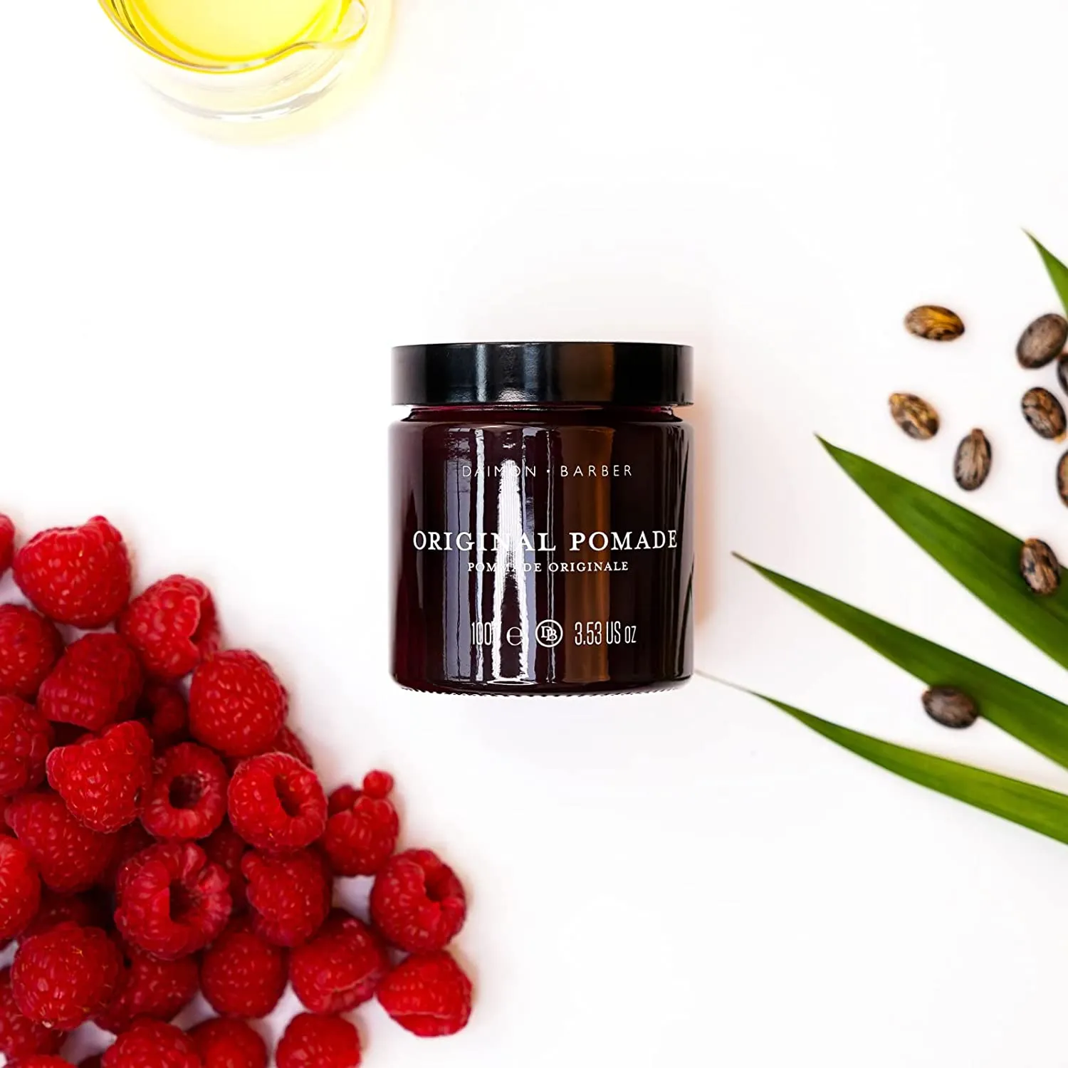 Daimon Barber Original Hair Pomade - Medium Hold Natural Shine Nourishes & Moisturizes With Bee propolis & Raspberry Seed Oil Shaping Paste 3.53 Oz