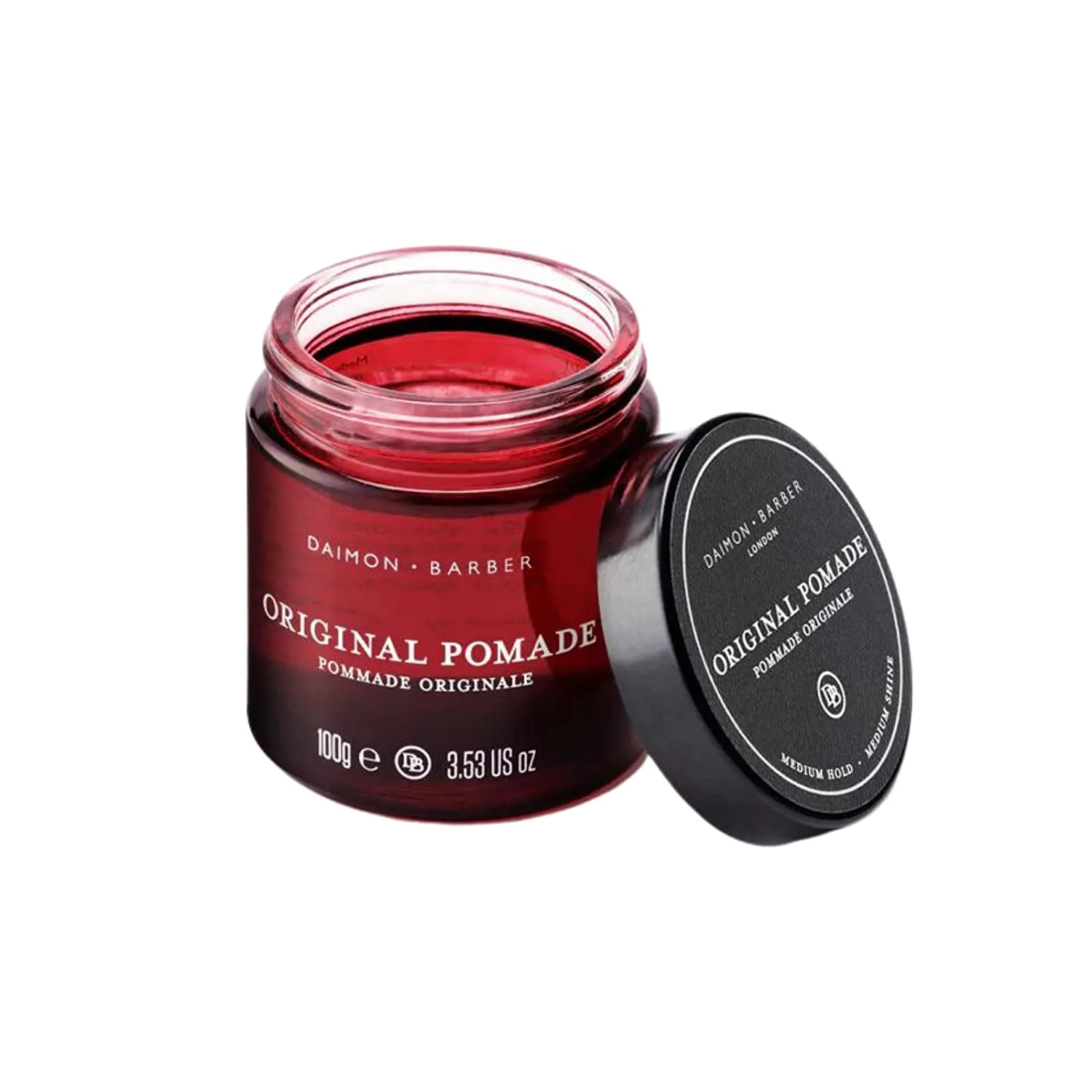 Daimon Barber Original Hair Pomade - Medium Hold Natural Shine Nourishes & Moisturizes With Bee propolis & Raspberry Seed Oil Shaping Paste 3.53 Oz