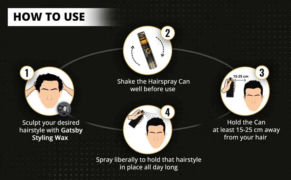Gatsby Set & Keep Hair Spray - Extreme Hold 250ml