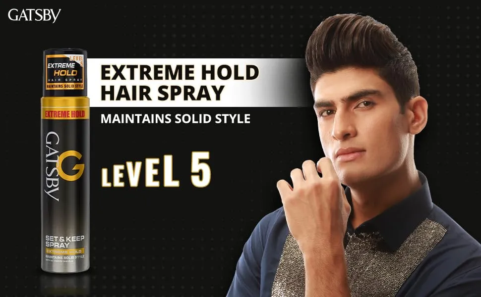 Gatsby Set & Keep Hair Spray - Extreme Hold 250ml