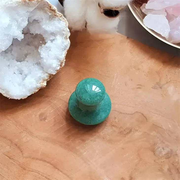 Gua Sha Anti-Puff Mushroom - Green Aventurine