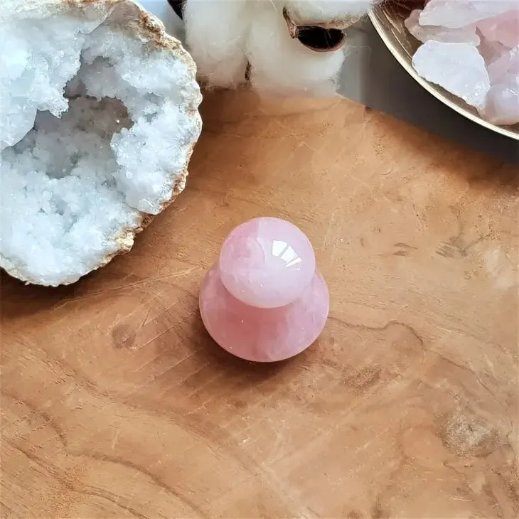 Gua Sha Anti-Puffiness & Anti-Aging Mushroom - Rose Quartz