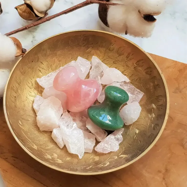 Gua Sha Anti-Puffiness & Anti-Aging Mushroom - Rose Quartz