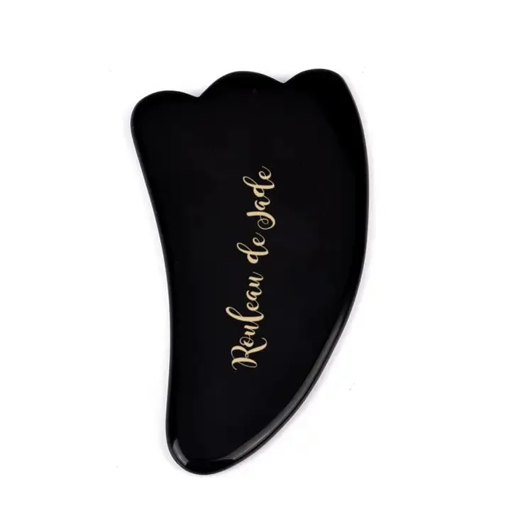 Gua Sha Lift Anti-Inflammatory Feather - Black Obsidian