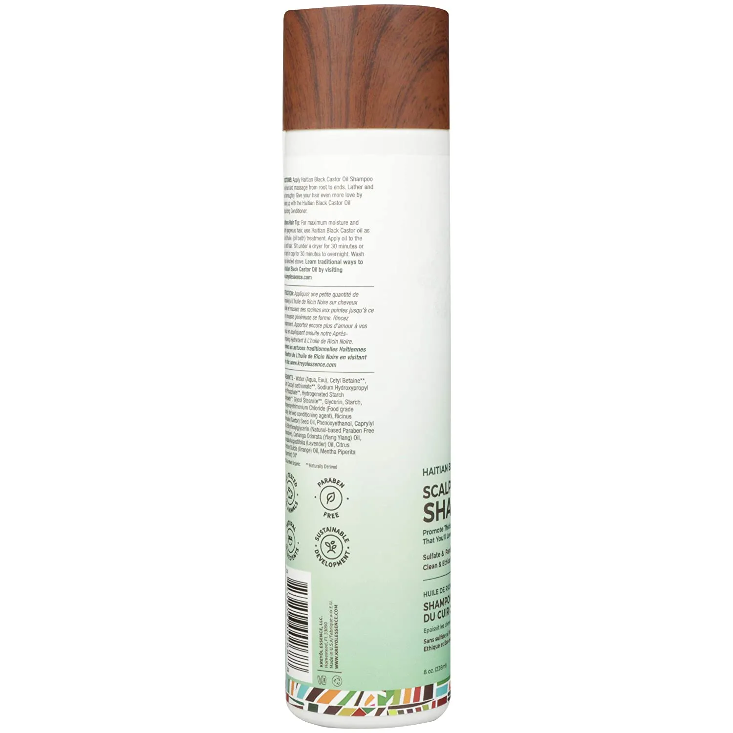 KREYOL ESSENCE Haitian Black Castor Oil Scalp Care Shampoo, 8 OZ
