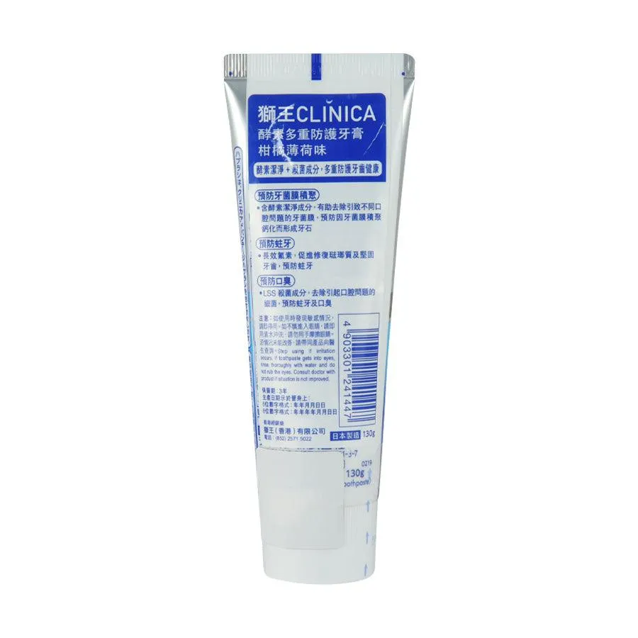 LION Clinica Enzyme Multi-Protection Toothpaste (Citrus Mint)  (130g)