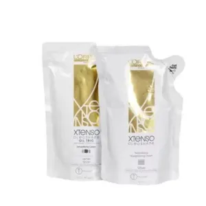 L'Oral Paris X-Tenso Oleoshape Oil Trio Smoothing Cream 125ML   Neutralizing Straightening Cream 125ml  (250 ml)