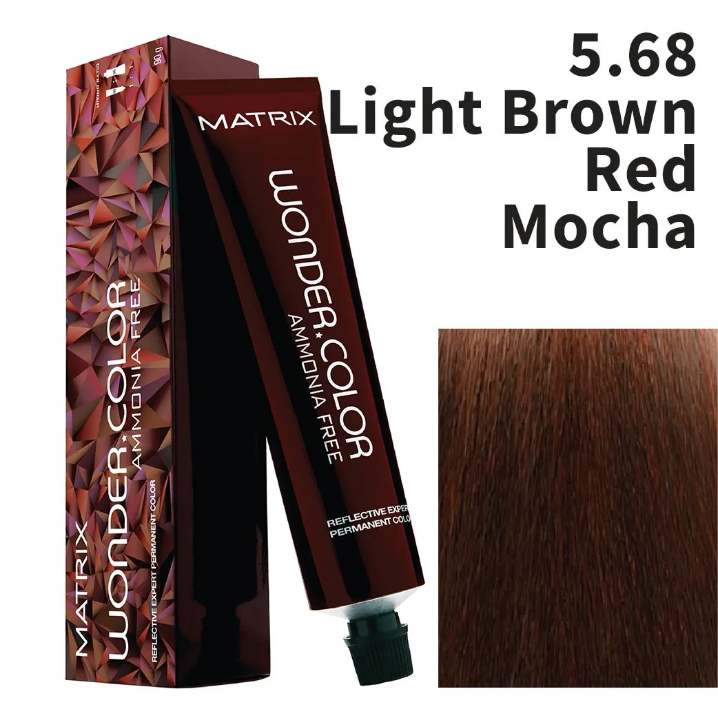 matrix wonder colour 5.68 light brown with red mocha