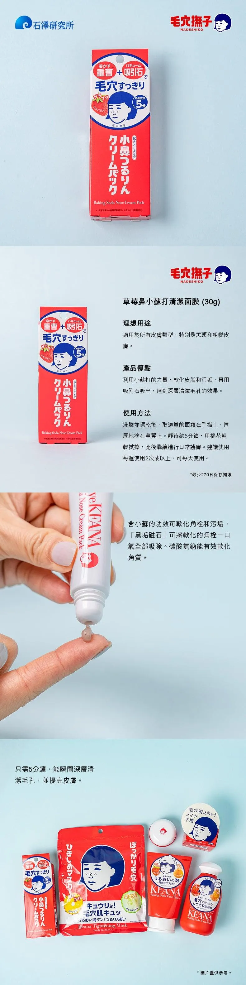 NADESHIKO Nose Pore Tsururin Cream Pack  (15g)