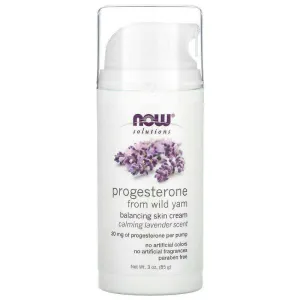 Natural Progesterone, Liposomal Skin Cream, Calming Lavender, 3 oz (85 g) - Now Foods