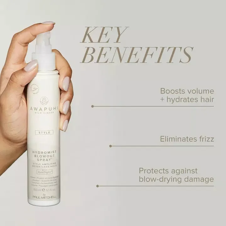 Paul Mitchell Awapuhi Wild Ginger HydroMist Blowout Spray 150ml