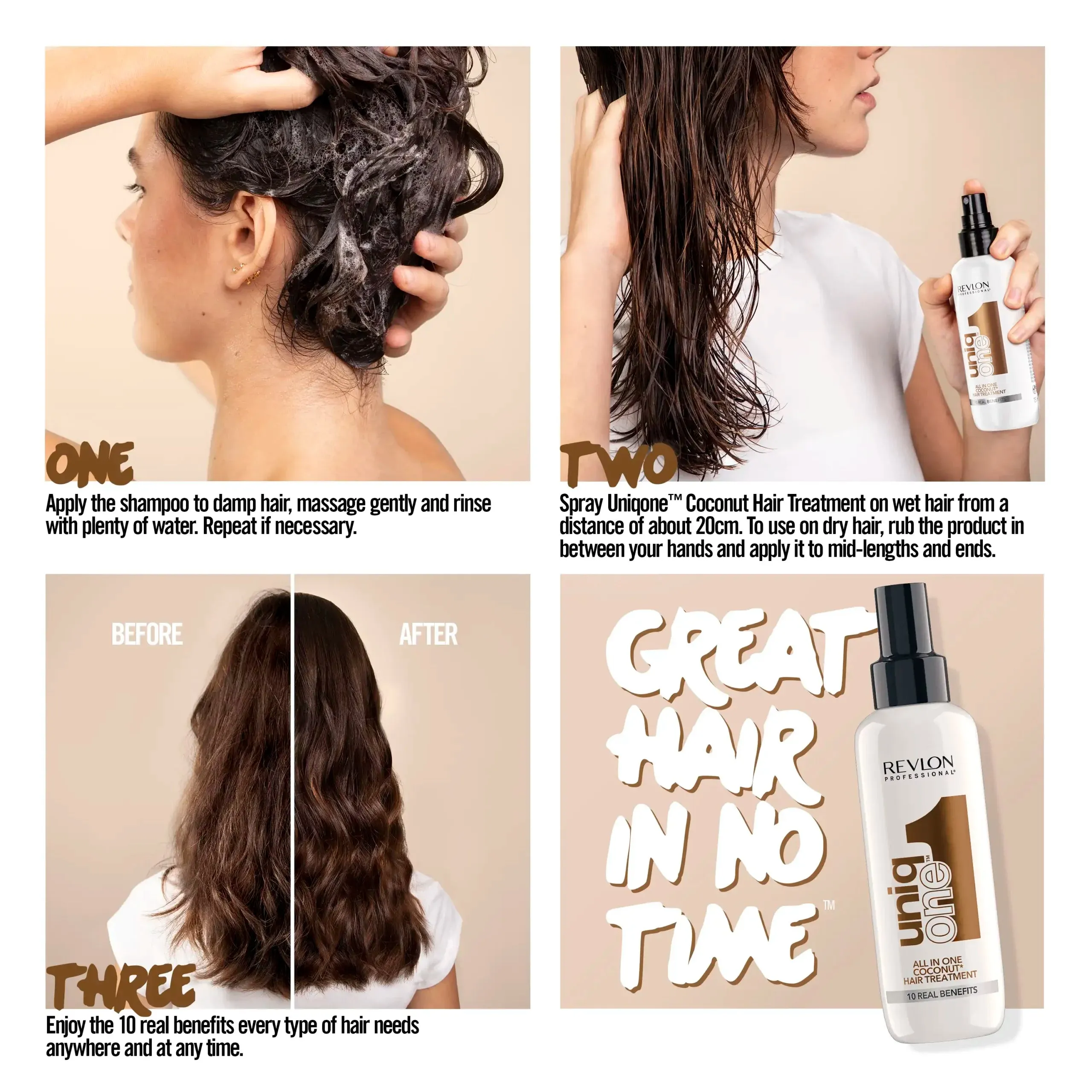 REVLON UNIQONE? All In One Leave-In Hair Treatment Coconut Fragrance