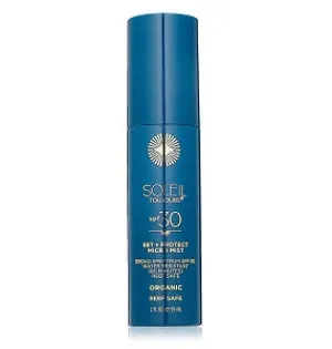 Soleil Toujours Organic Set   Protect Micro Mist and Makeup Setting Spray SPF 30, 2 Fl oz