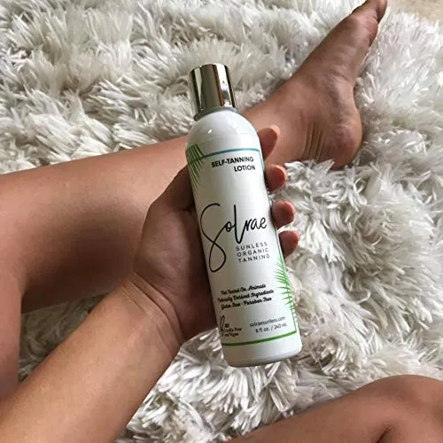 Solrae Vegan Natural Organic Gradual Sunless Tanning Lotion 8 fl oz/240ml cruelty free, gluten free, paraben free