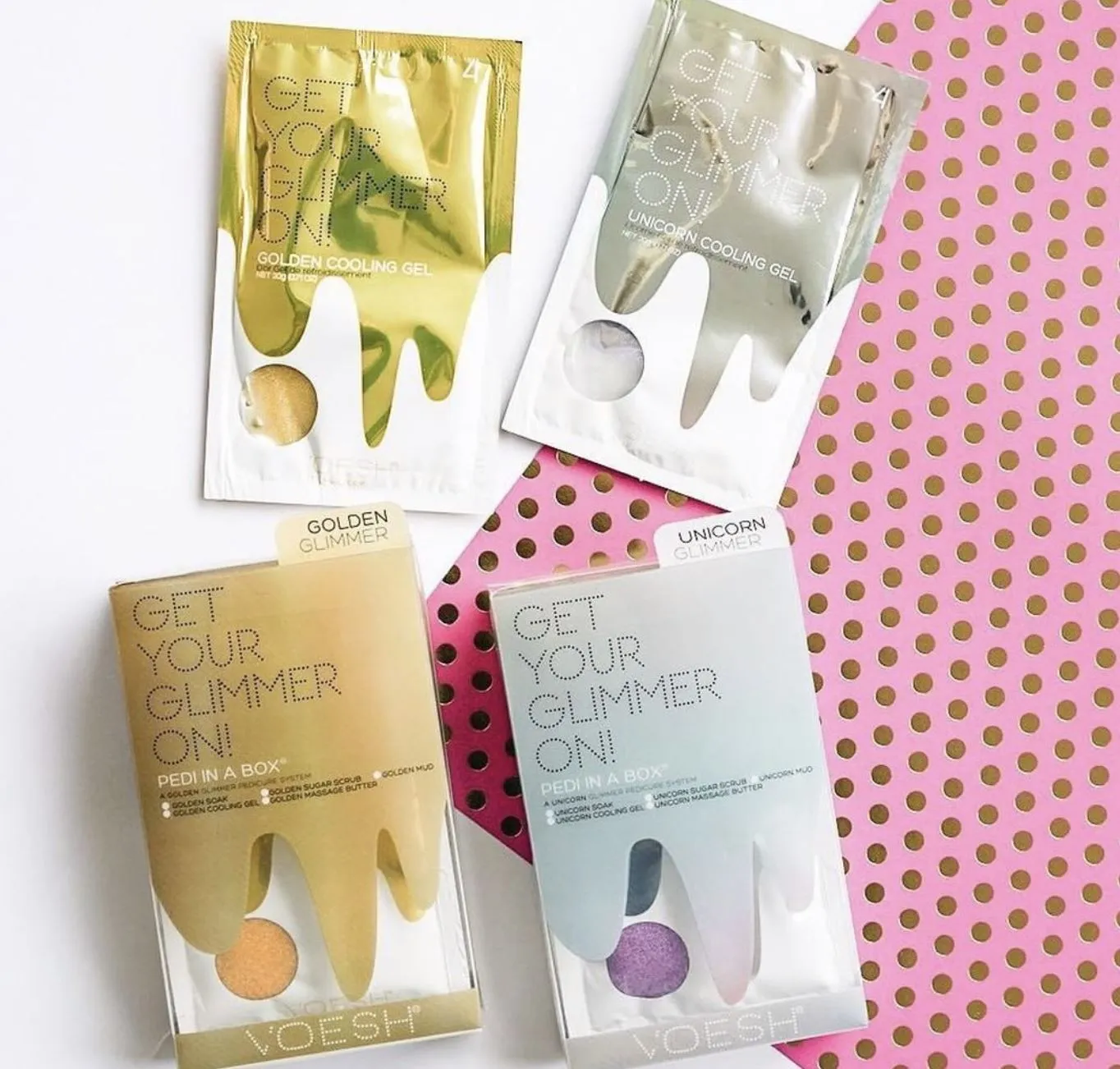 Spa Pedi-in-a-Box Unicorn Peach Glimmer - Voesh