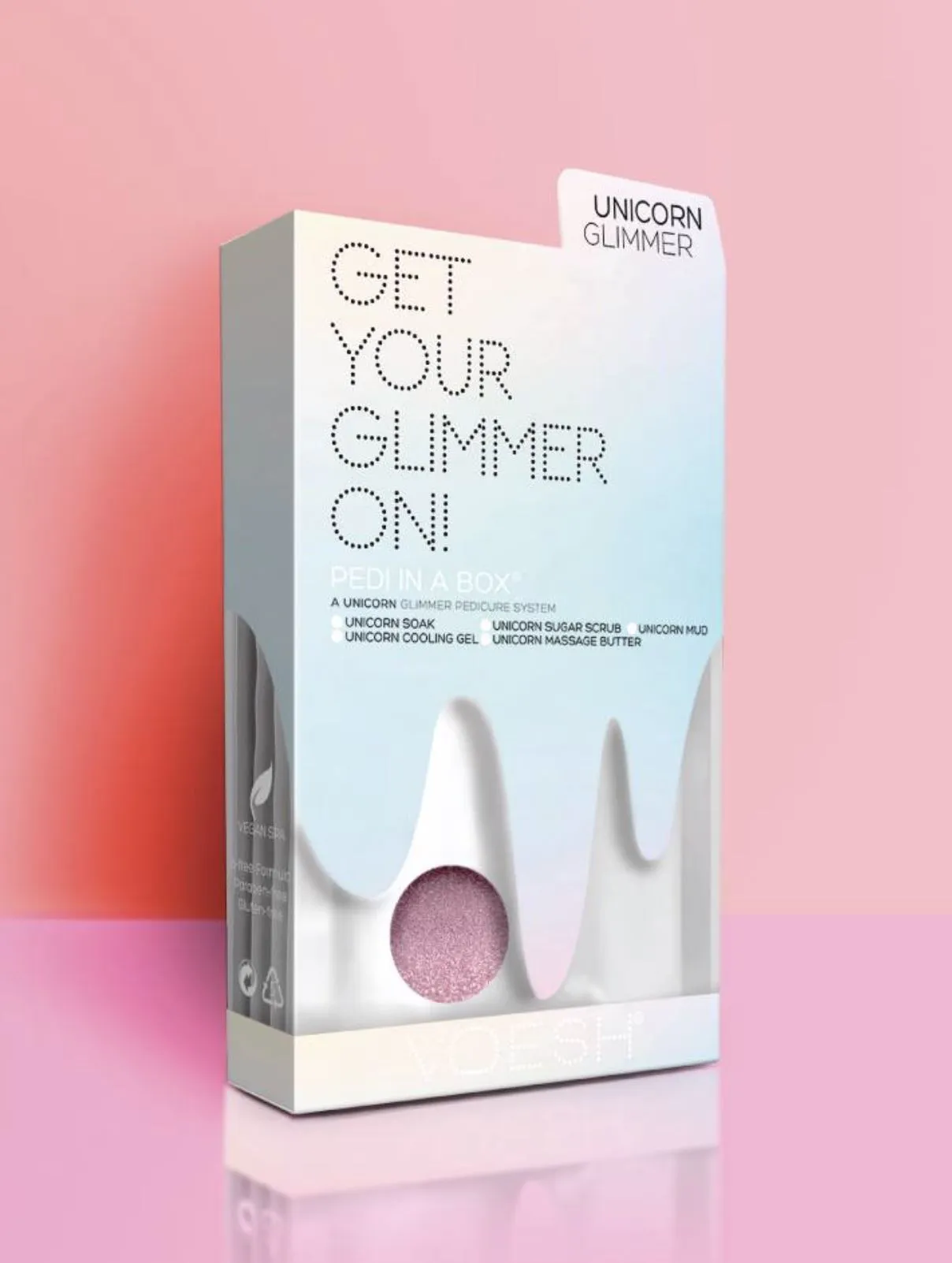 Spa Pedi-in-a-Box Unicorn Peach Glimmer - Voesh
