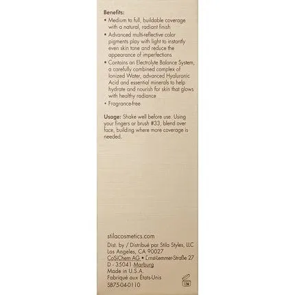 Stila Spring 2016 Aqua Glow Serum Foundation Dark 30ml