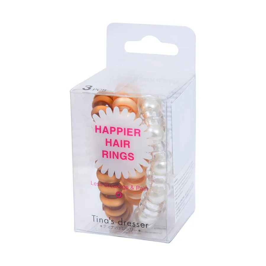 TINA'S DRESSER Happier Hair Rings - Gold  (3pcs)